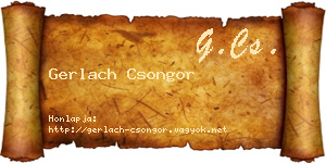 Gerlach Csongor névjegykártya