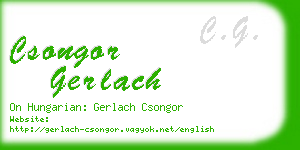 csongor gerlach business card